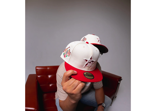 Faded World Fitted Red
