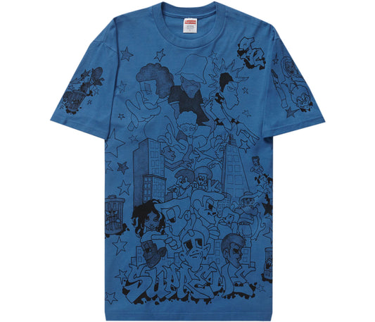 Supreme Downtown Tee Faded Blue