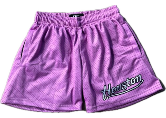 Ourselves Clothing Pink Cursive Shorts
