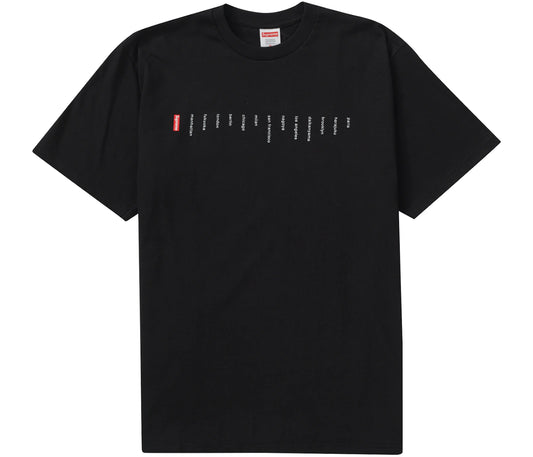 Supreme Location Tee Black