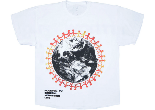 TRAVIS SCOTT ASTROWORLD AROUND THE WORLD WHITE TEE
