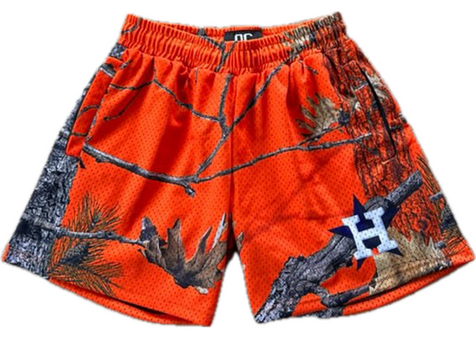 Ourselves Clothing Orange Camo Shorts