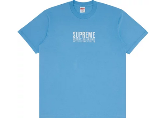 SUPREME PARIS TEE BRIGHT BLUE