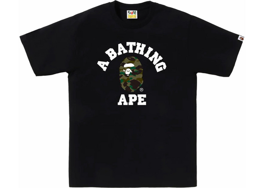 BAPE 1st Camo College Tee Black/Green