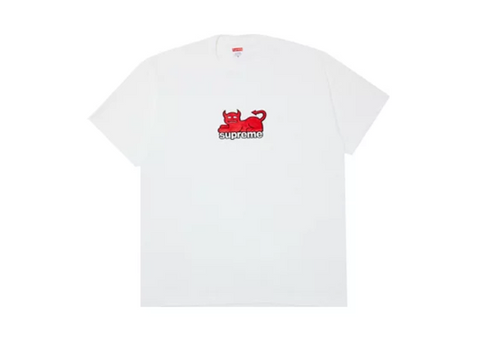 SUPREME TOY MACHINE DEVIL CAT TEE WHITE