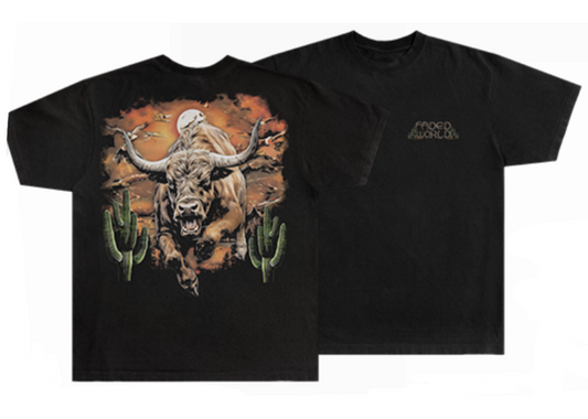 Faded World Longhorn Black