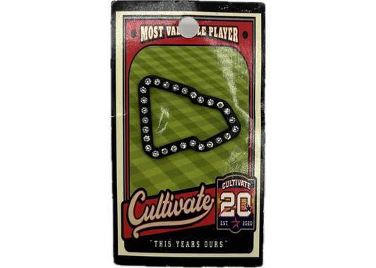 CultivateLLC Iced Out Flag Pin