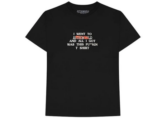 TRAVIS SCOTT WHERE WERE YOU BLACK TEE