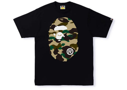 BAPE 1st Camo Big Ape Head Tee Black Yellow