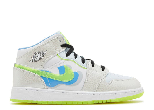 Air Jordan 1 Mid SE GS Warped Swoosh