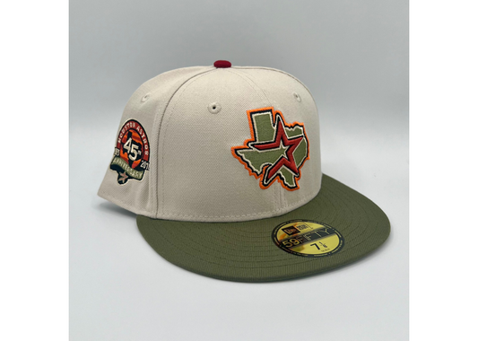 Exclusive Fitted " Stone Olive Green" Astros