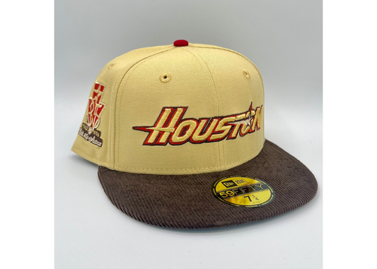 Exclusive Fitted Vegas Gold/Brown Corduroy Astros