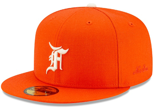 FEAR OF GOD ESSENTIALS NEW ERA 59FIFTY FITTED HAT (FW21) ORANGE