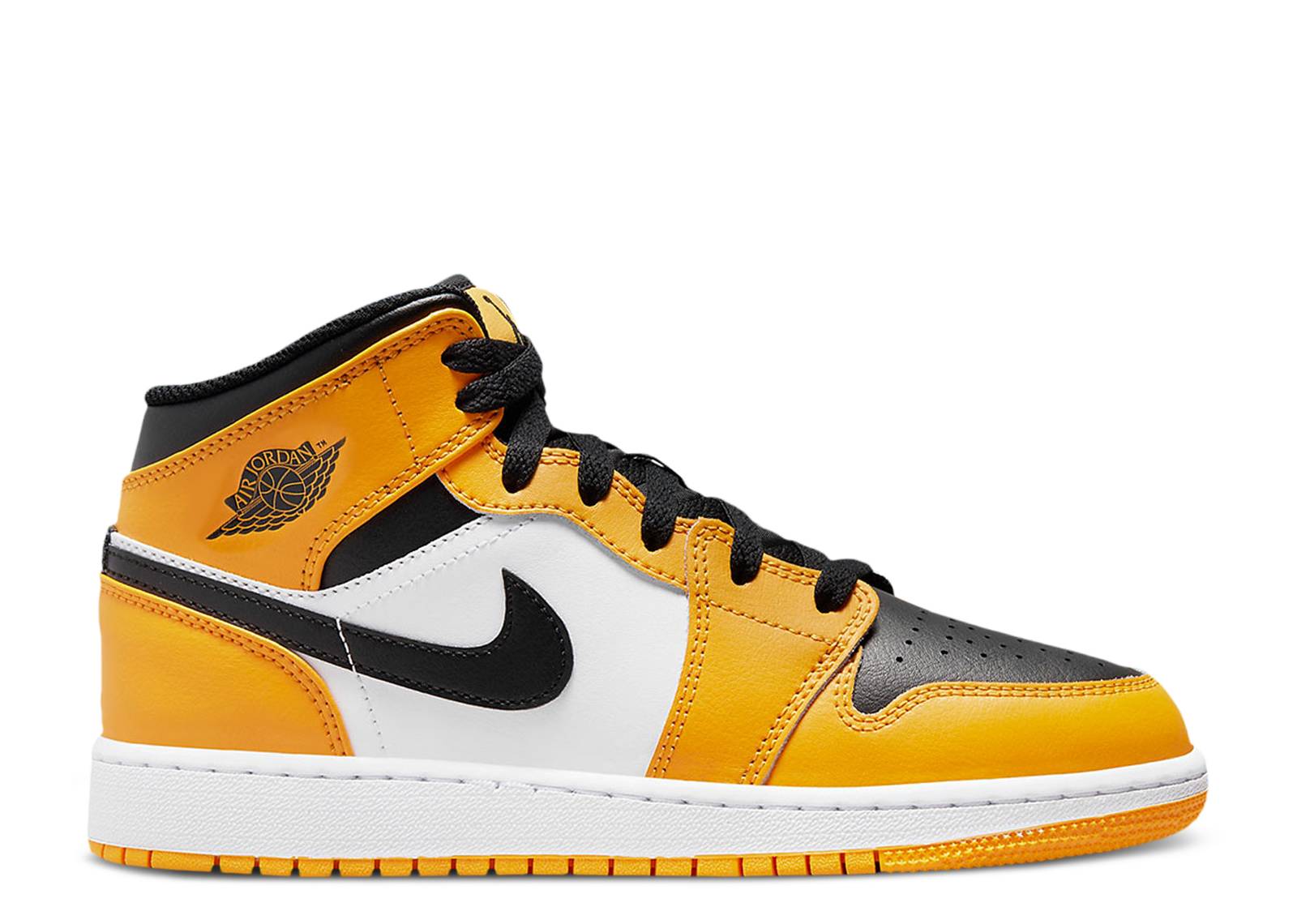 Air Jordan 1 Mid GS Reverse Yellow Toe Exclusive Elements