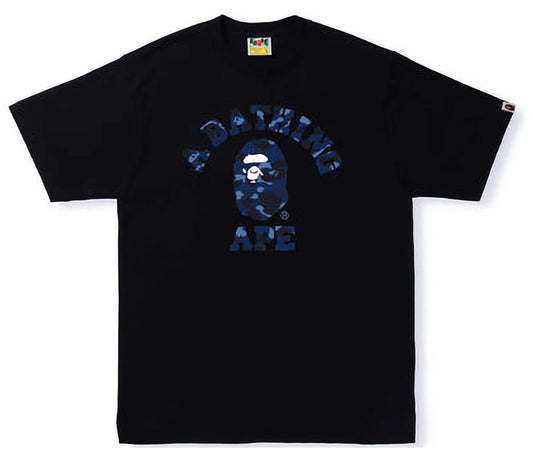 BAPE Color Camo College Tee Black Navy