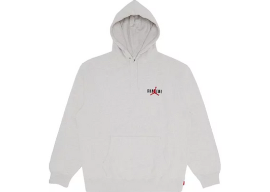 Supreme x Jordan Hooded Sweatshirt Ash Grey – Exclusive Elements Supreme x Jordan Hooded Sweatshirt Ash Grey – Exclusive Elements
