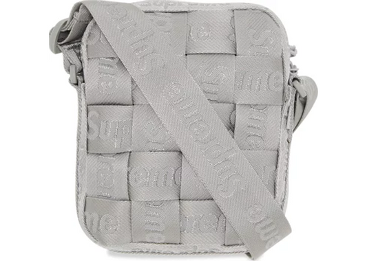 Supreme Woven Shoulder Bag Grey