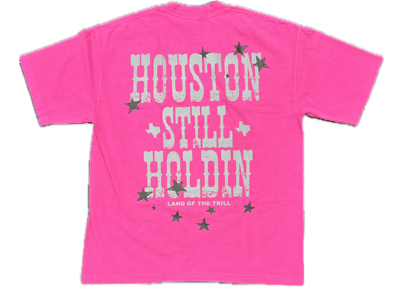 Exclusive Houston Still Holdin Stars Pink Shirt