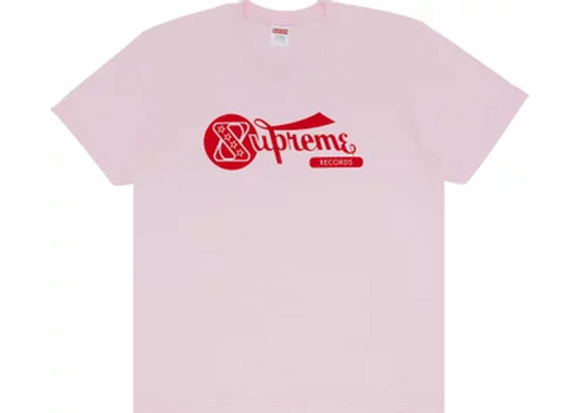 Supreme Records Tee Light Pink