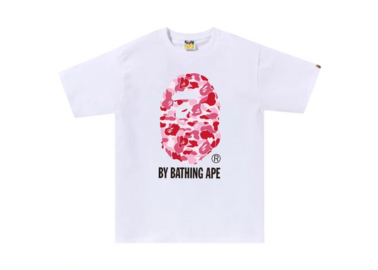 A Bathing Ape ABC Camo by Bathing Ape Tee in White/Pink