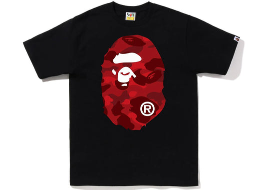 BAPE Color Camo Big Ape Head Tee (FW22) Black Red