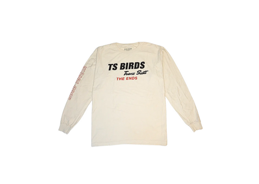 Travis Scott TS Birds The Ends Long Sleeve Tee Beige