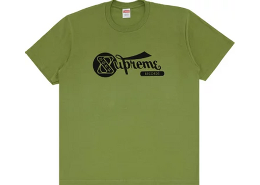 Supreme Records Tee Moss Green