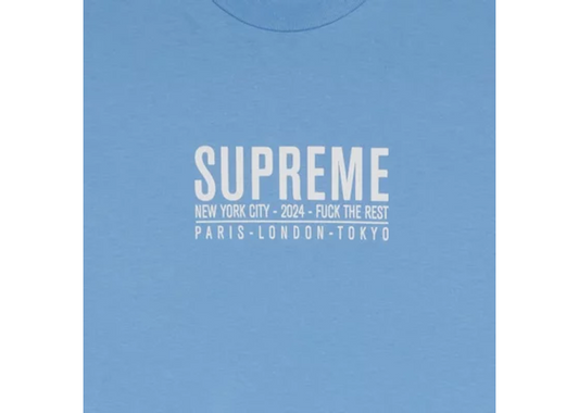 SUPREME PARIS TEE BRIGHT BLUE