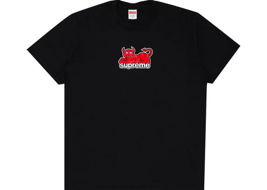 SUPREME TOY MACHINE DEVIL CAT TEE BLACK