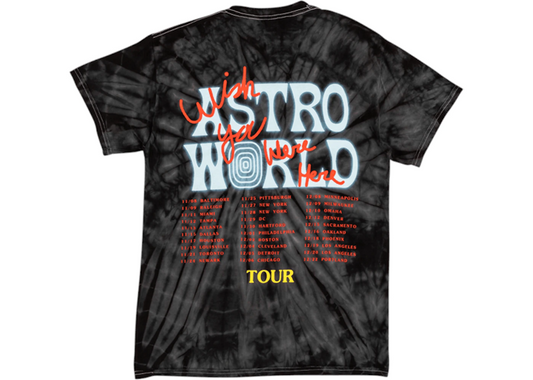 Travis Scott No Bystanders Black Tie Dye Tee