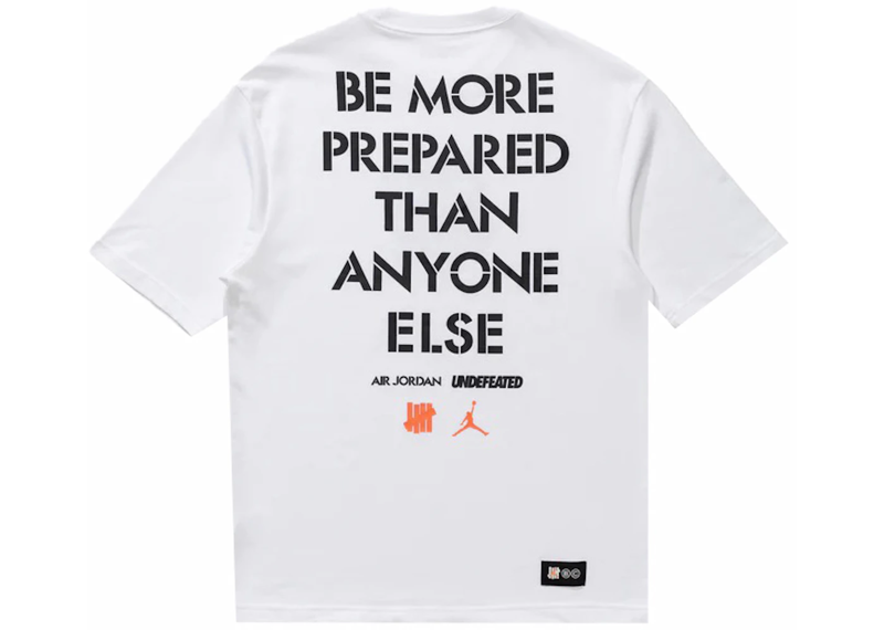 Jordan X Undefeated Strikes Tee White