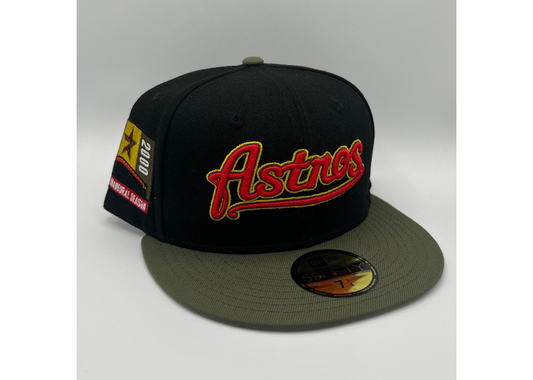 Exclusive Fitted "Black/Olive Two Tone" Astros