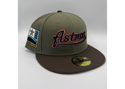 Hat Club Olive / Brown Visor Astros
