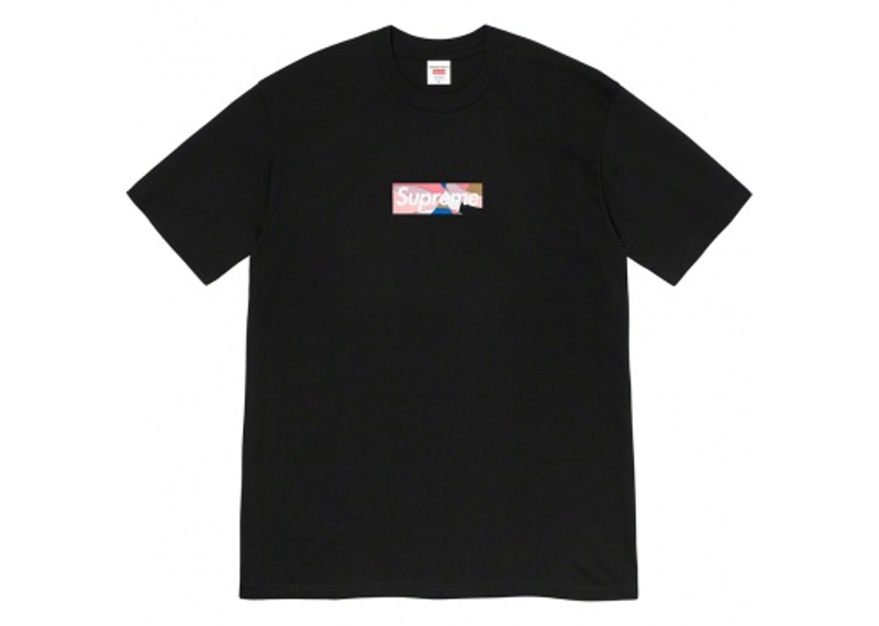 Supreme Emilio Pucci Box Logo Tee Black Dusty Pink