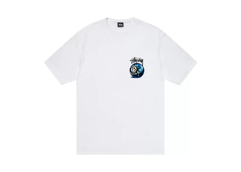 Stussy and Born X Raised 8 Ball T-Shirt White